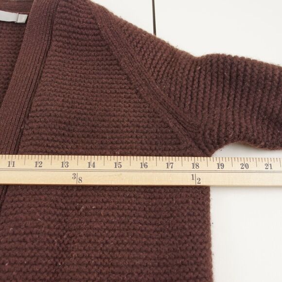 Vince Vee Brown Red Wool Cashmere Blend Cardigan Womens Sz XS Damage - Picture 3 of 11